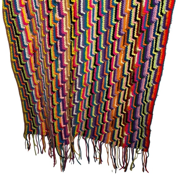 Vintage Hand Crocheted Lap Blanket - Picture 3 of 3